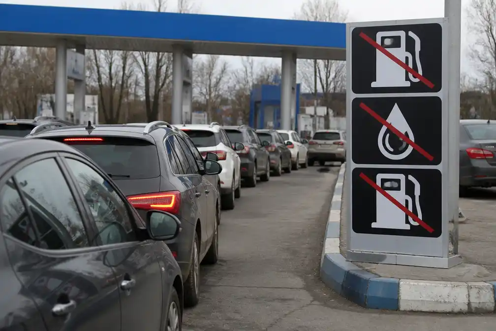Benzinecrisis in Rusland duurt zes weken, schuld wordt overal gelegd behalve bij Poetin
