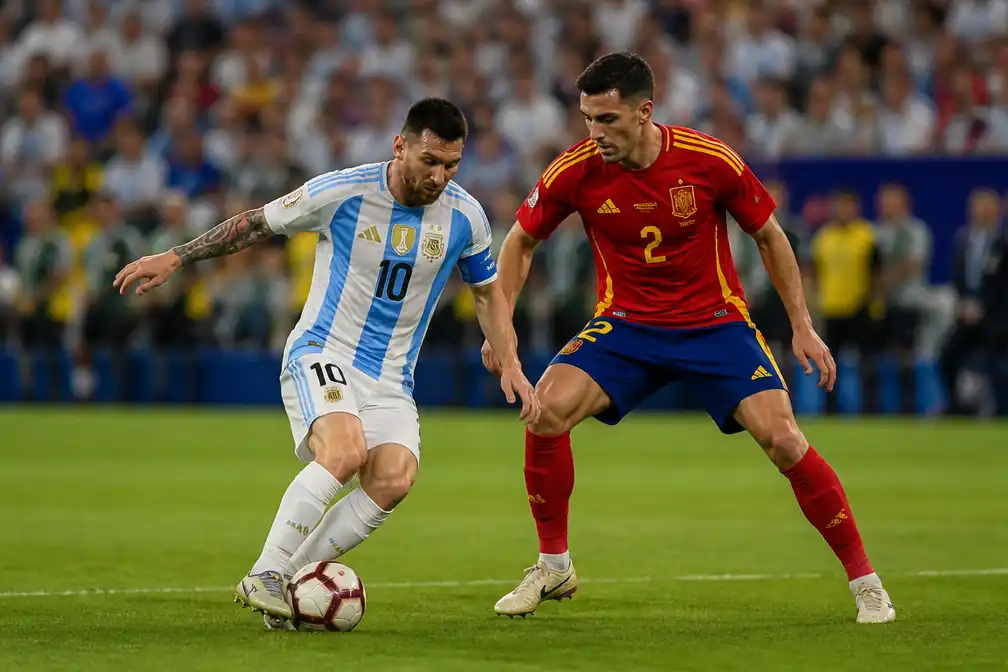 Historisch laag aantal schoten in eerste helft WK-finale Argentinië-Spanje