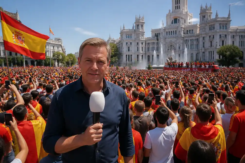 Miljoen mensen langs de kant bij huldiging Spaans elftal in Madrid