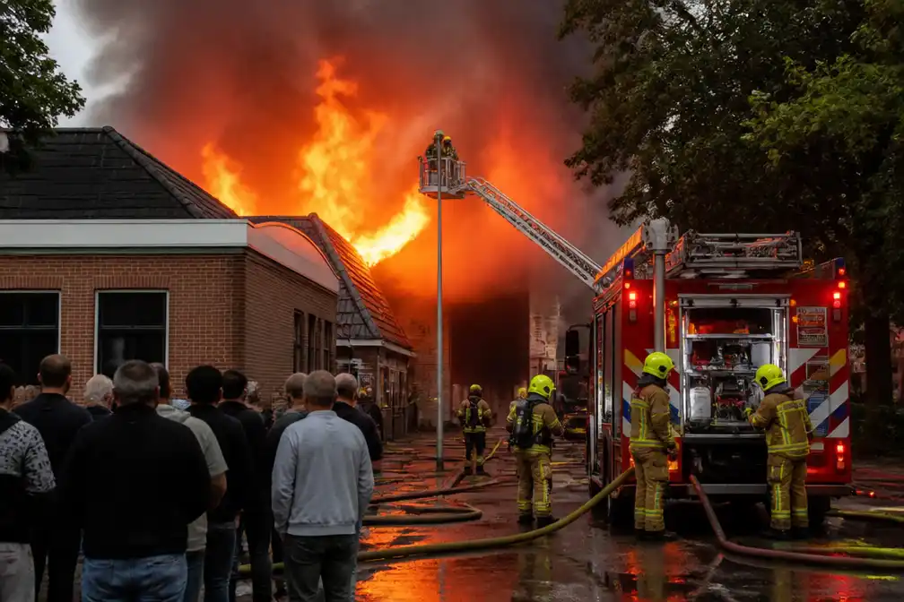 Brand in Turkse supermarkt in centrum Hilversum leidt tot ontruiming
