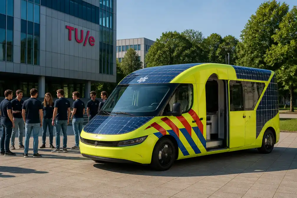 Studenten TU Eindhoven bouwen eerste ambulance op zonne-energie