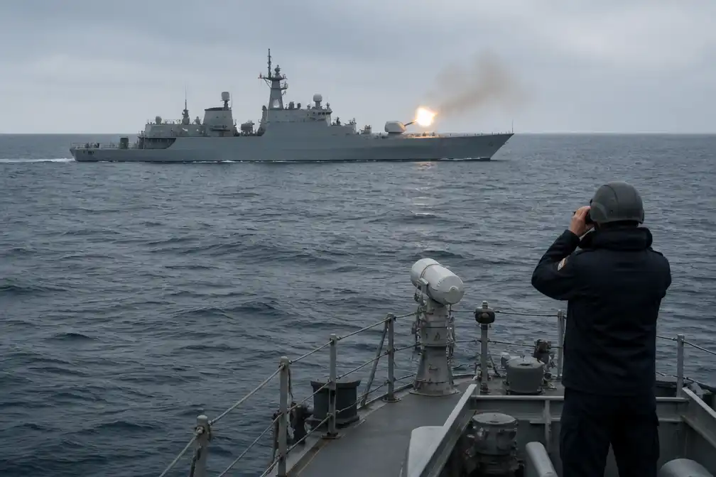 Russisch oorlogsschip voert schietoefening uit op 45 mijl voor Britse kust