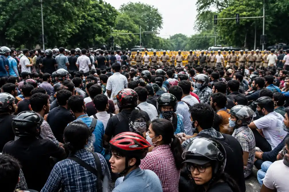 Indiase onderwijshervormingsprotesten gaan door na politiegeweld
