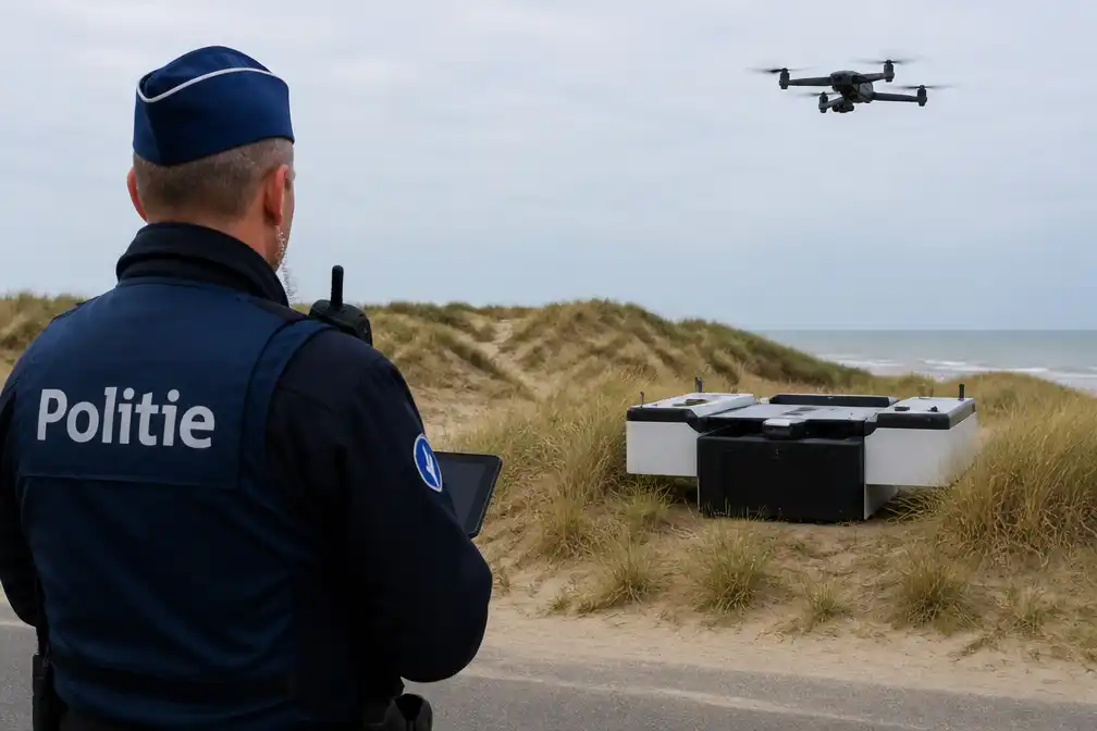 Politie Westkust test autonome 'drone-in-a-box' tegen transmigratie