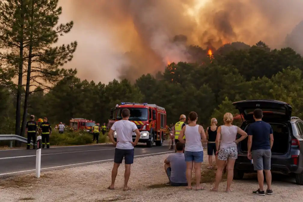 Grote bosbrand in Bordeaux dwingt 600 tot evacuatie
