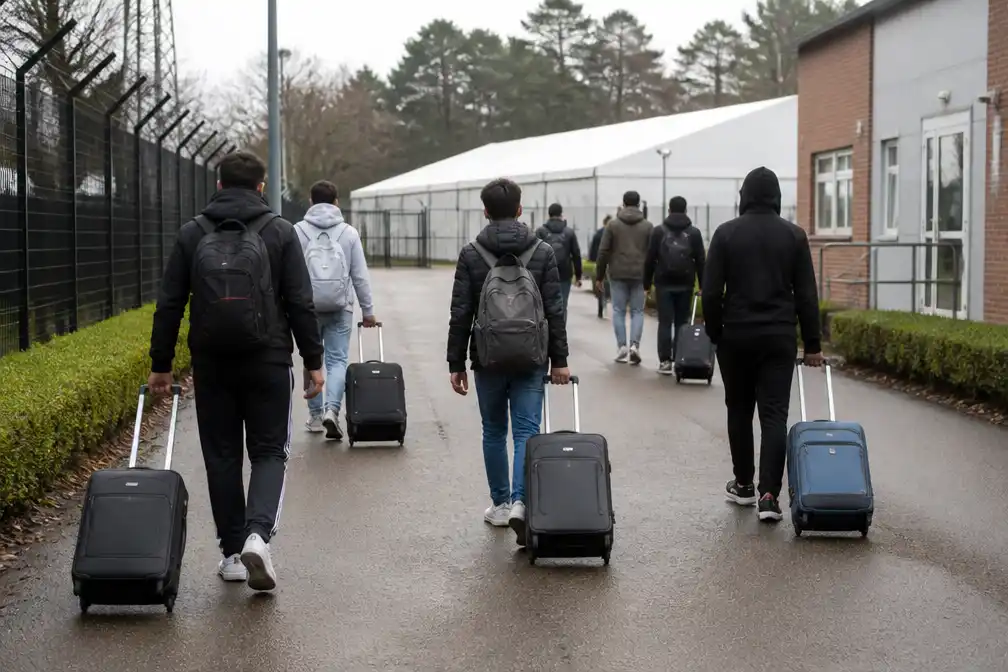 Laatste 54 asielzoekers verlaten noodopvangcentrum in Leopoldsburg, sluiting in augustus