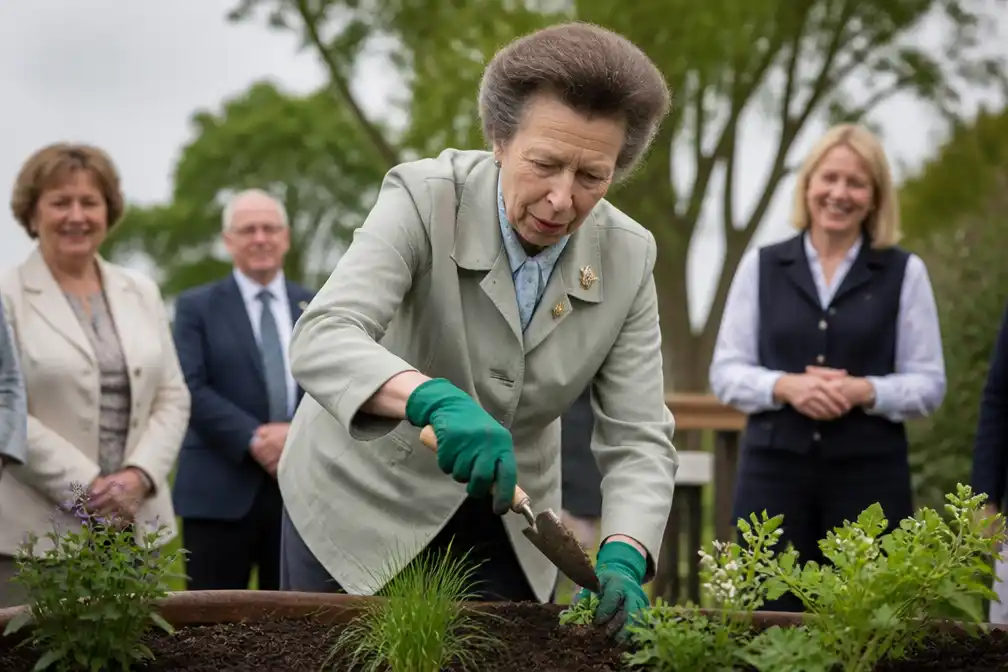 Prinses Anne brengt 65e bezoek aan Noord-Ierland, toont groene vingers in Fermanagh