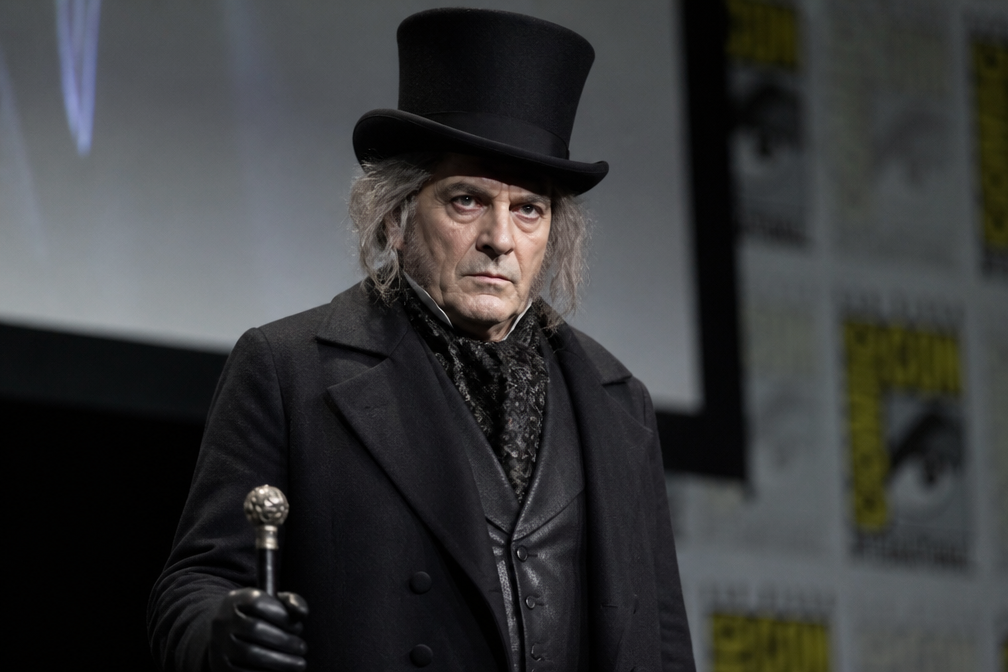 Johnny Depp verrast Comic-Con als onherkenbare Scrooge