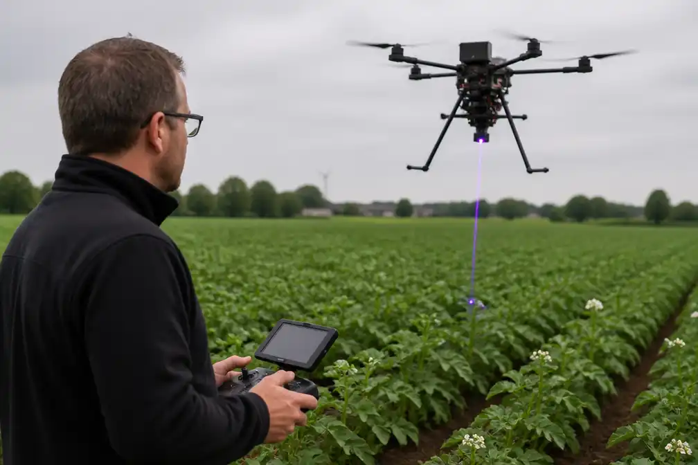 Belgische computerwetenschapper ontwikkelt laserdrone om landbouwplagen te bestrijden zonder pesticiden