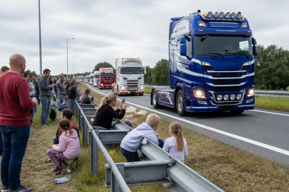 Truckstar Festival trekt massaal publiek; fans nemen risico's langs snelweg