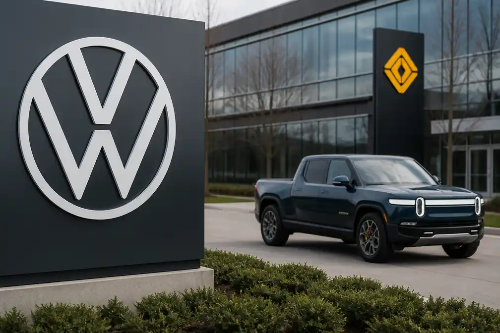 Twee oud-Volkswagen-medewerkers aangeklaagd voor handel met voorkennis rond Rivian-deal