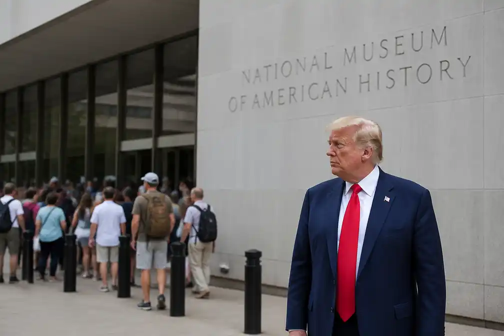 Trump verplicht waarschuwingsborden in museum Amerikaanse geschiedenis om 'onjuiste' informatie