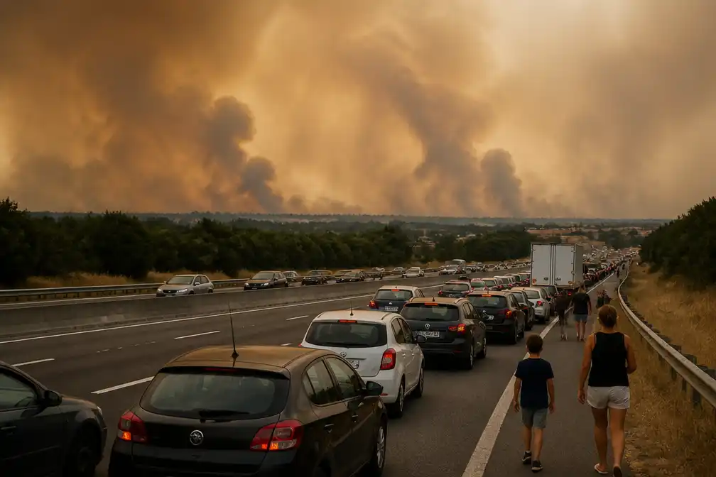 Bosbranden dwingen evacuaties bij Bordeaux, verstikken lucht in Spanje en Frankrijk