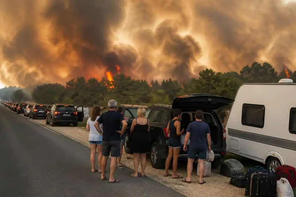 Ruim 40.000 geëvacueerd bij Bordeaux door bosbranden, veel Nederlanders getroffen