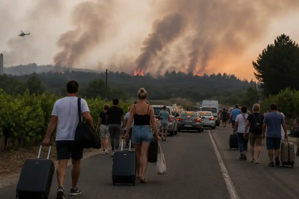 Duizenden vluchten voor natuurbranden bij Bordeaux; 200.000 getroffen
