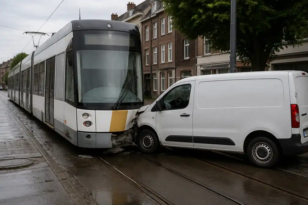 Tram ontspoord in Hoboken na aanrijding met bestelwagen, geen gewonden