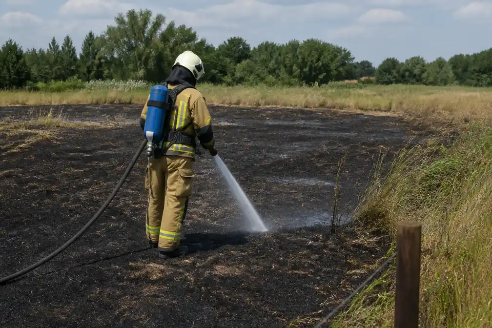 Weidebrand in Vosselaar verwoest 600 m², brandweer waarschuwt voor extreem brandgevaar