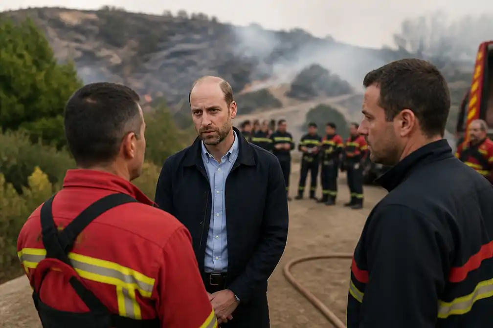 Prins William betuigt medeleven aan slachtoffers natuurbranden in Frankrijk, Spanje, VK