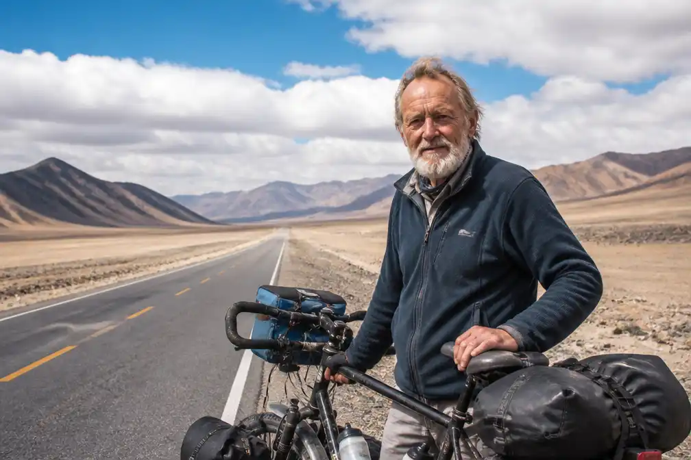 Heinz Stücke, die 648.000 km door alle landen fietste, overleden op 86