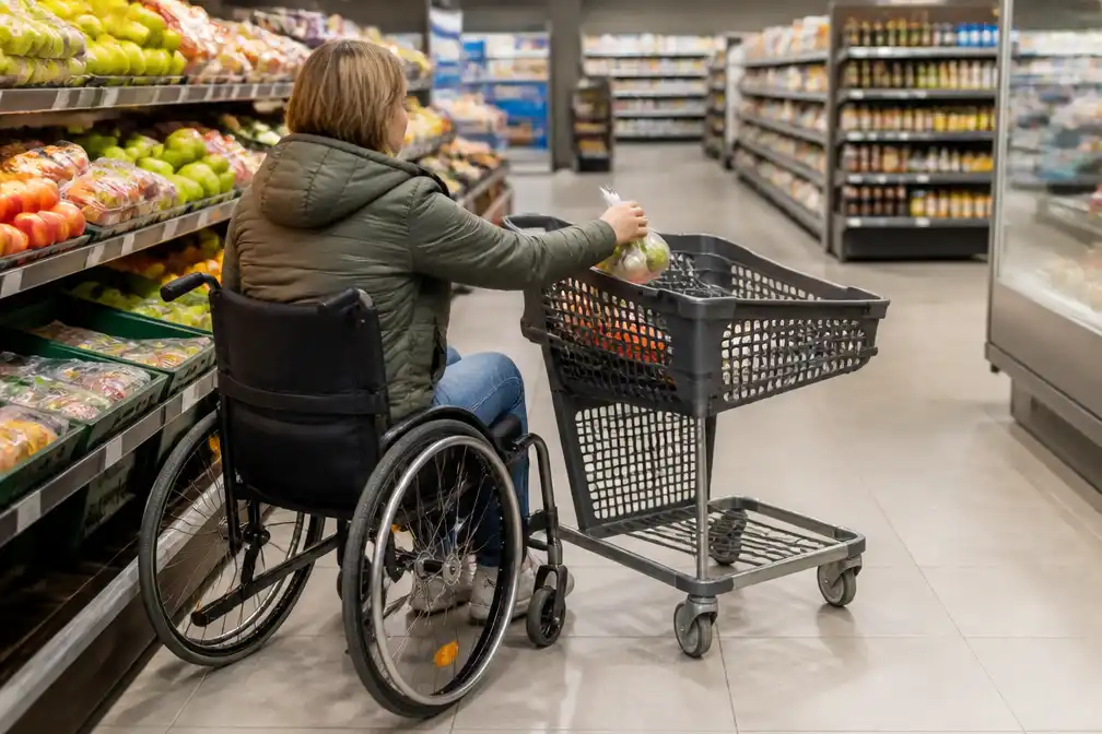 Stad Zottegem roept supermarkten op om aangepaste winkelkarren voor rolstoelgebruikers te voorzien