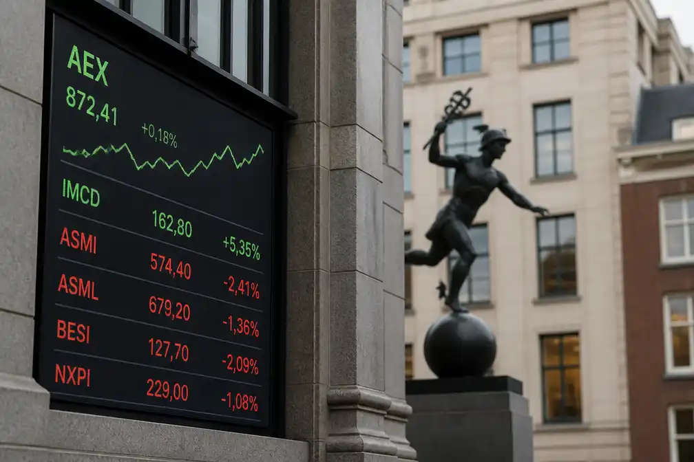 AEX sluit licht hoger; IMCD koploper, chipbedrijven dalen opnieuw