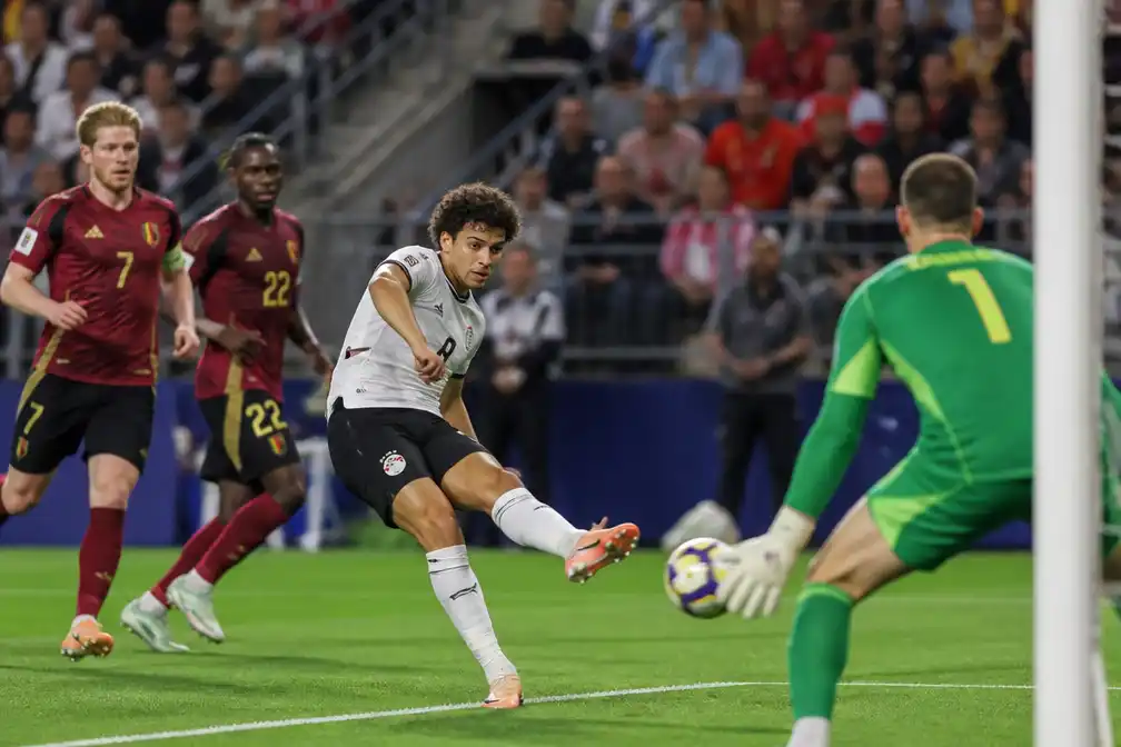 Egypte op voorsprong tegen België na doelpunt Emam Ashour op WK