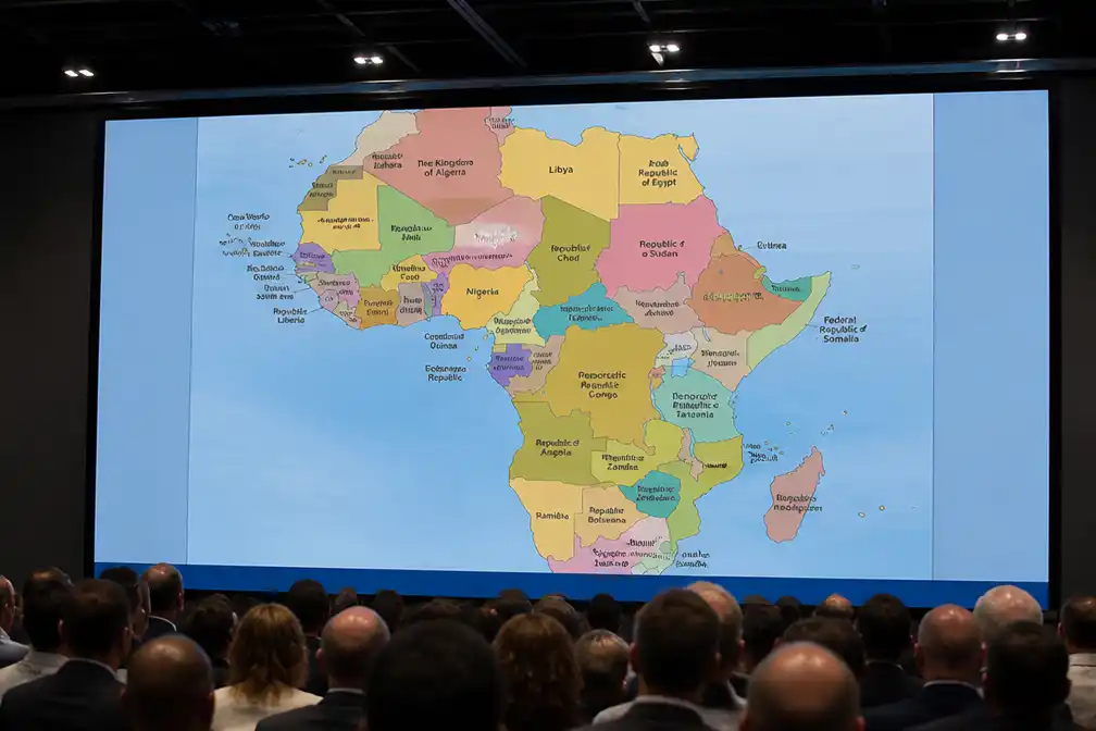 Amerikaanse overheidskaart plaatst alle Afrikaanse landen op verkeerde plek tijdens aidsconferentie