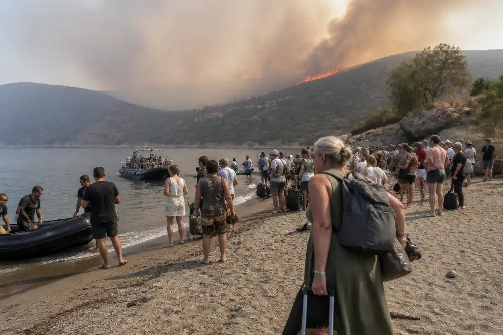 Nederlandse Erica Rijnsburger geëvacueerd op Kreta terwijl bosbrand haar dorp nadert